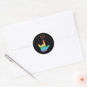 Sticker Rond ASL - Symbole d'amour arc-en-ciel Sourd (Enveloppe)