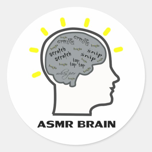 Sticker Rond ASMR Brain (Devant)
