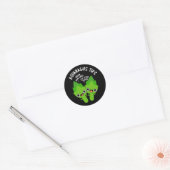 Sticker Rond Asparagus Tips Funny Veggie Pun Dark BG (Enveloppe)