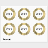 Sticker Rond Aspect métal brillant or acier inoxydable (Feuille)