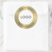 Sticker Rond Aspect métal brillant or acier inoxydable (Sac)