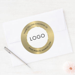 Sticker Rond Aspect métal brillant or acier inoxydable