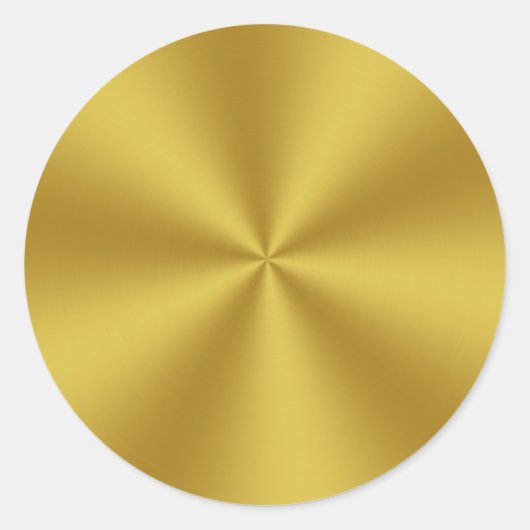 Sticker Rond Aspect métallique Faux Or (Devant)