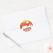 Sticker Rond Aspen, Colorado (Enveloppe)