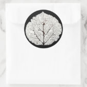 Sticker Rond Aspen Feuille Squelette 1 (Sac)