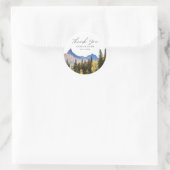 Sticker Rond Aspen Wedding Favor Fall Photo Merci (Sac)