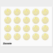 Sticker Rond Aspens de gâteau de la vanille (Feuille)