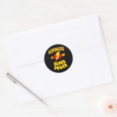 Sticker Rond Asperger's Is My Super Power (Enveloppe)