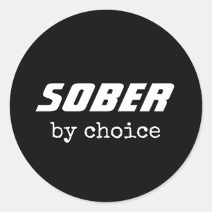 Sticker Rond Assagissez par choix, typographie de sobriété de