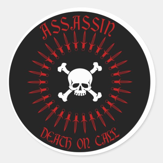 Sticker Rond Assassin (Devant)