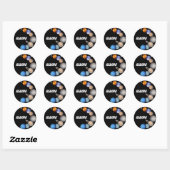 Sticker Rond Assemblage du système solaire - Photos JPL - Perso (Feuille)