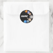 Sticker Rond Assemblage du système solaire - Photos JPL - Perso (Sac)