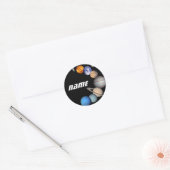 Sticker Rond Assemblage du système solaire - Photos JPL - Perso (Enveloppe)