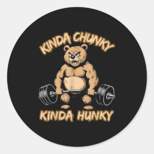 Sticker Rond Assez gros assez costaud drôle gym forme Werlift