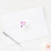 Sticker Rond Assiette de pois doux (Enveloppe)