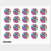 Sticker Rond assiette de seder (Feuille)