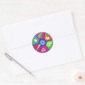 Sticker Rond assiette de seder (Enveloppe)