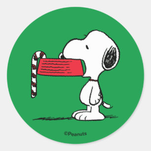 Sticker Rond Assiettes de nourriture Peanuts Friandise de Sno