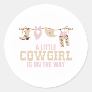 Sticker Rond Assiettes en papier pour baby shower sur le thème