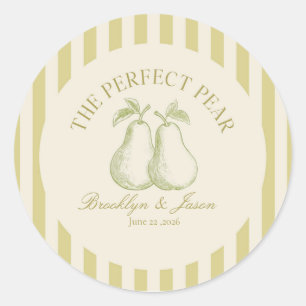 Sticker Rond Assiettes en papier pour la fête de mariage Perfec