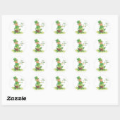 Sticker Rond Assis Leprechaun (Feuille)