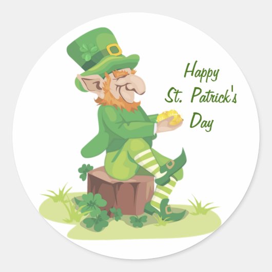 Sticker Rond Assis Leprechaun (Devant)