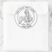 Sticker Rond Assis Sirène (Sac)