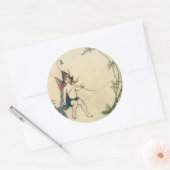 Sticker Rond Assis sur le fil d'araignée (Enveloppe)