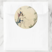 Sticker Rond Assis sur le fil d'araignée (Sac)