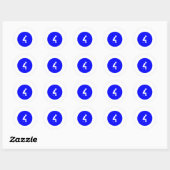 Sticker Rond Assis sur Toilette (Feuille)