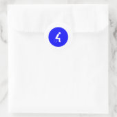 Sticker Rond Assis sur Toilette (Sac)