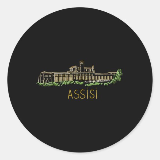 Sticker Rond Assisi City Italie pour (Devant)