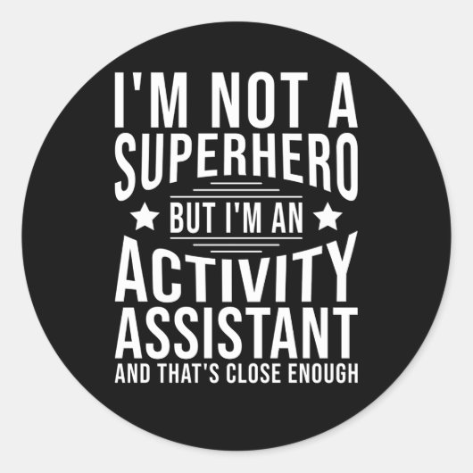 Sticker Rond Assistant Activité (Devant)