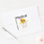 Sticker Rond Assistant administratif Médicale (Enveloppe)