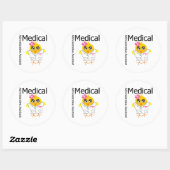 Sticker Rond Assistant administratif Médicale (Feuille)