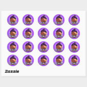 Sticker Rond Assistant Basket-ball (Feuille)