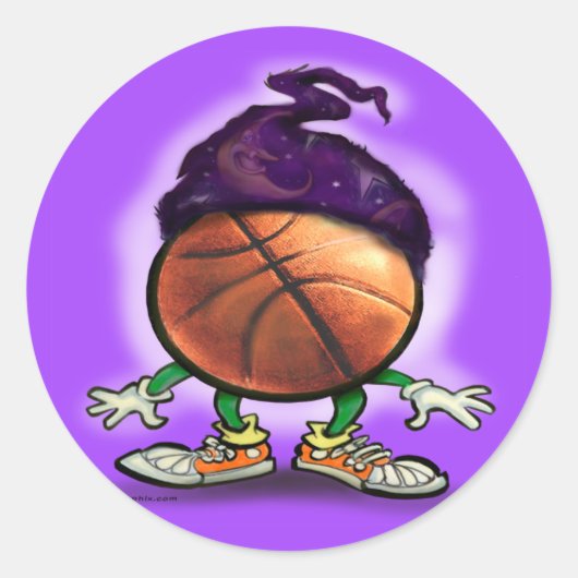 Sticker Rond Assistant Basket-ball (Devant)