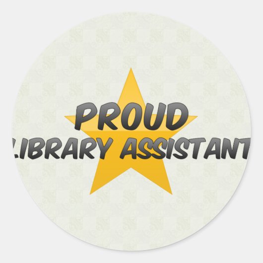 Sticker Rond Assistant Bibliothèque Fière (Devant)