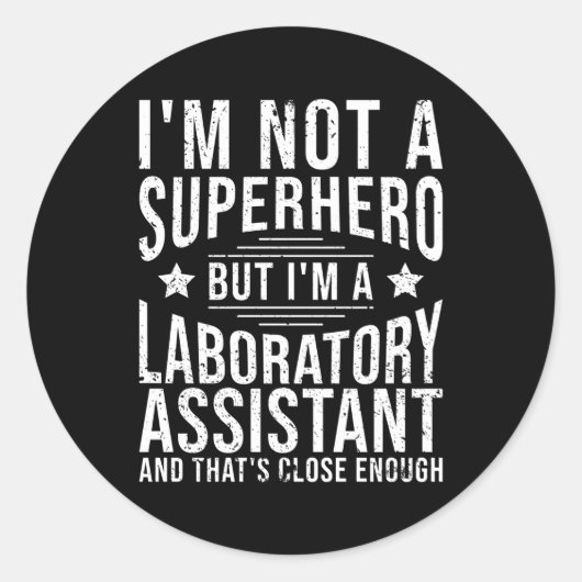 Sticker Rond Assistant de laboratoire (Devant)