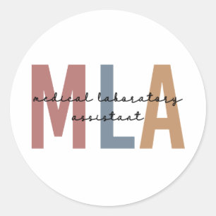 Sticker Rond Assistant de laboratoire Médicale MLA