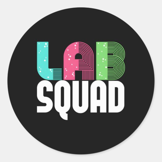 Sticker Rond Assistant de laboratoire technique du laboratoire (Devant)