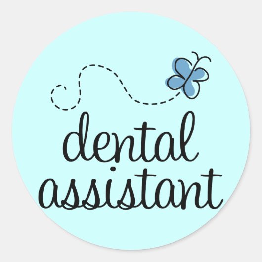 Sticker Rond Assistant dentaire (Devant)