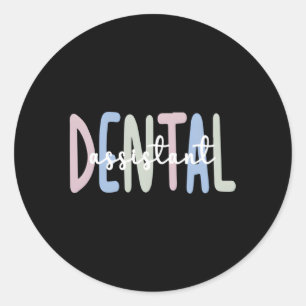 Sticker Rond Assistant dentaire Assistance dentaire