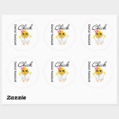 Sticker Rond Assistant dentaire Chick (Feuille)