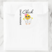 Sticker Rond Assistant dentaire Chick (Sac)