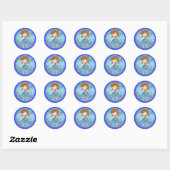 Sticker Rond Assistant d'Oz Dorothy/Toto sur Parties scintillan (Feuille)