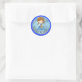 Sticker Rond Assistant d'Oz Dorothy/Toto sur Parties scintillan (Sac)