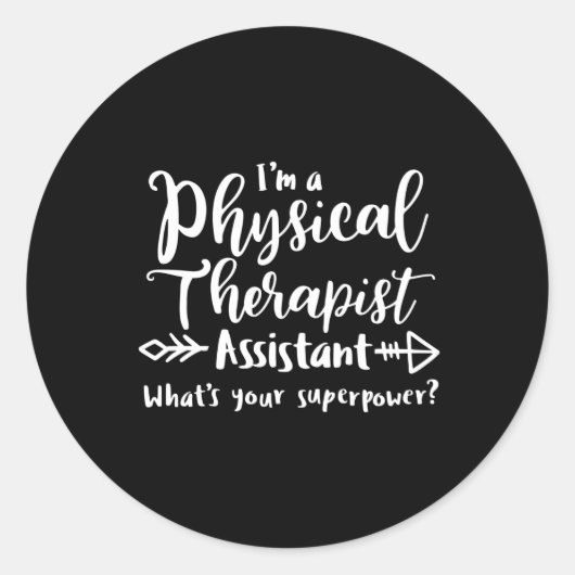 Sticker Rond Assistant en physiothérapie, PTA (Devant)
