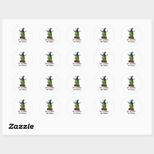 Sticker Rond Assistant Grenouille Whimsical Désactivé Pour Enga (Feuille)