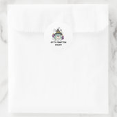Sticker Rond Assistant Grenouille Whimsical Désactivé Pour Enga (Sac)